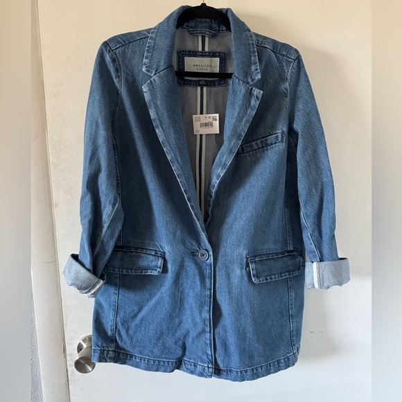 American Eagle Outfitters Classic Blue Blazer - Picture 1 of 9